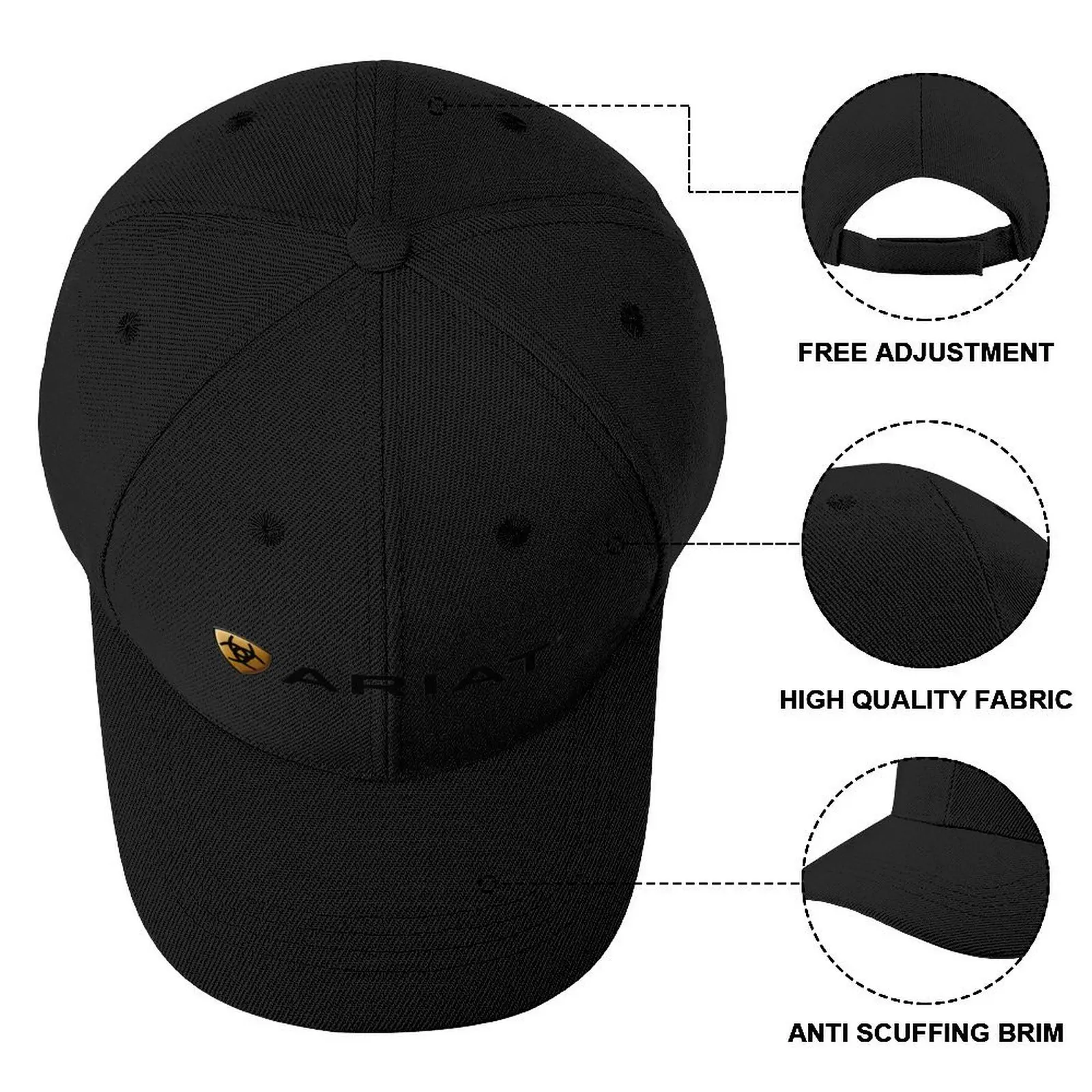 ARIAT EQUESTRIAN 남성 야구 모자, 럭셔리 모자, 여성 비치 아울렛, 신제품