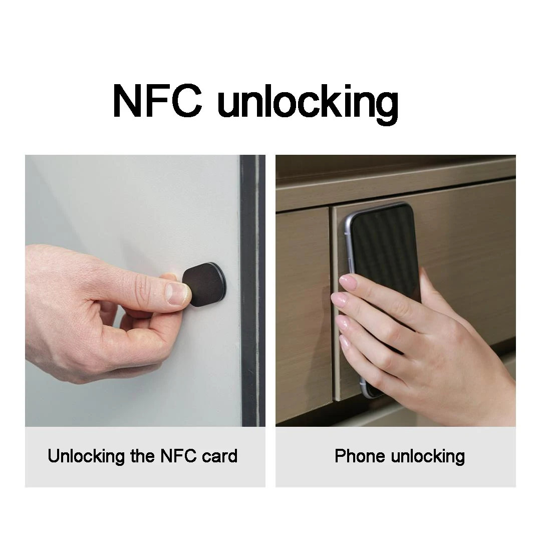 YEELOCK 스마트 서랍 캐비닛 잠금장치 프로 무선 지문 인식 NFC 블루투스 잠금해제 펀칭이 필요하지 않음 mijia 앱과 호환 가능