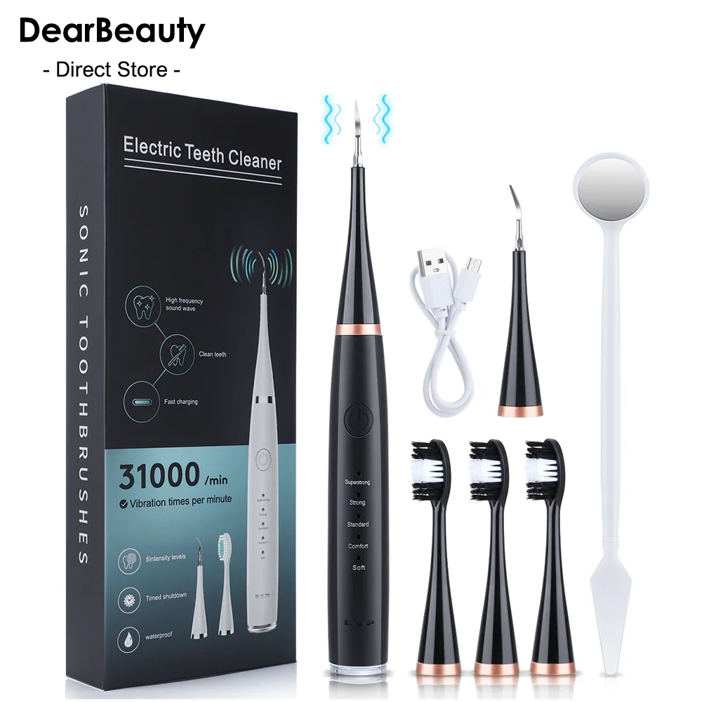 Electric Sonic Dental Scaler Calculus Remover Teeth Cleaner Dental Cleaning Teeth Whitening Toothbrush Tartar Remover Oral Care
