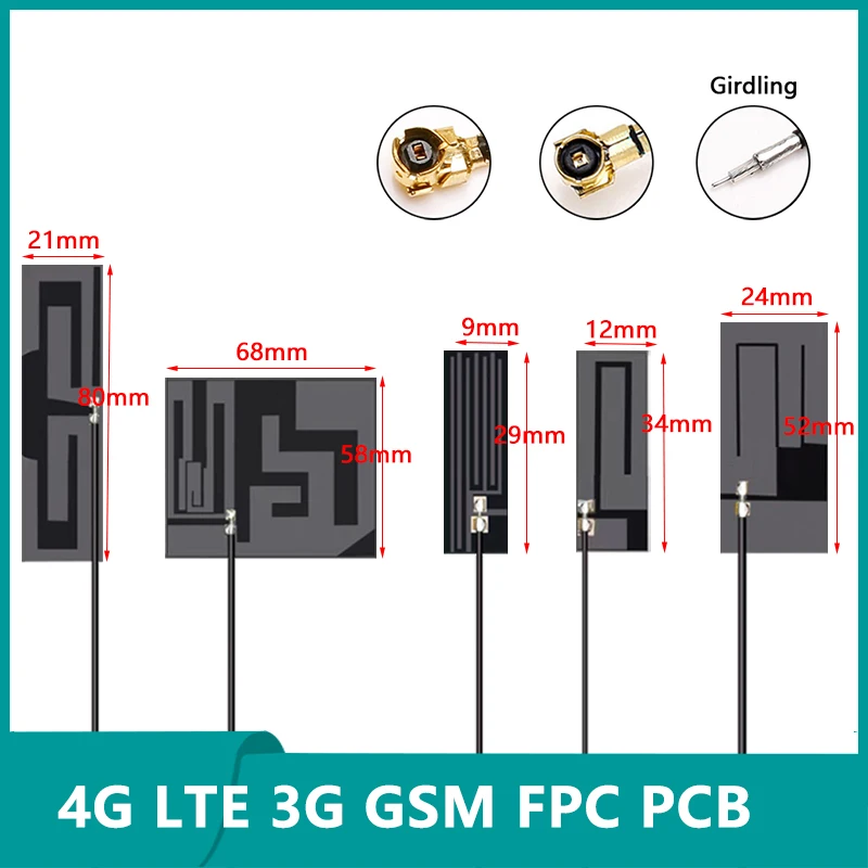 10PCS 4G LTE 3G GSM 옴니 와이파이 내부 안테나 698-2700MHz 7dBi 유연한 패치 안테나 U.fl SMA FPC PCB 도매용
