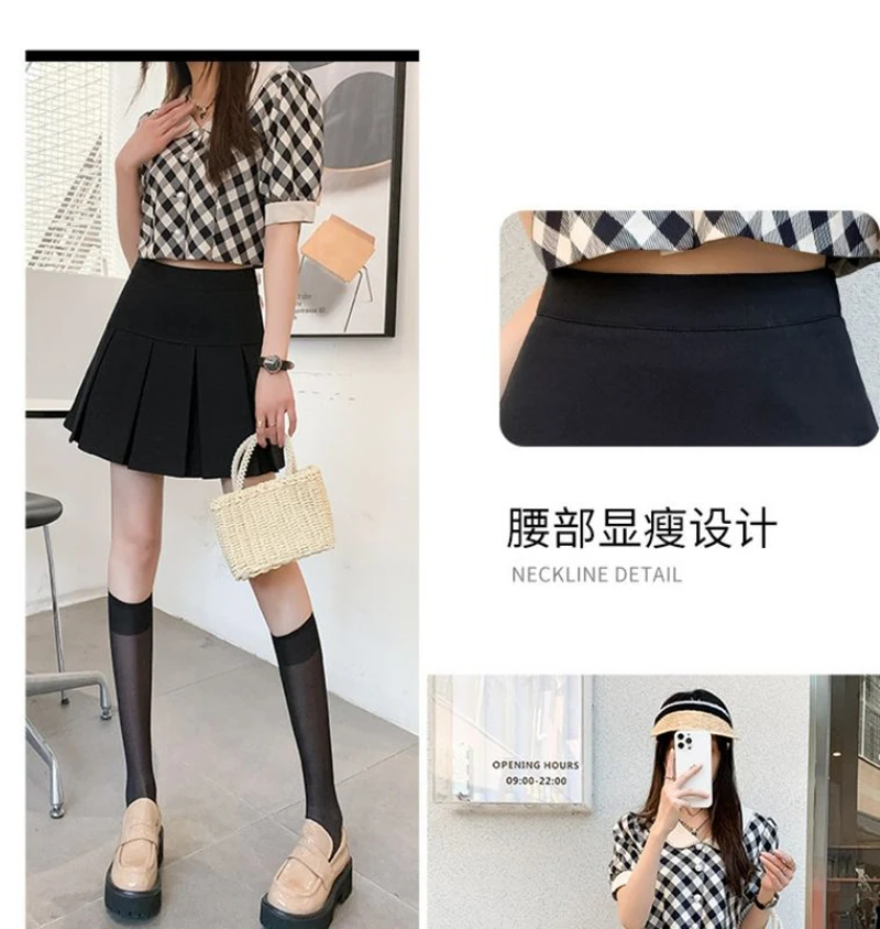 Streetwear Mini Skirts Women Preppy Kawaii High Waist Pleated Skirt Y2K School Uniform Harajuku Korean A Line Skirts New