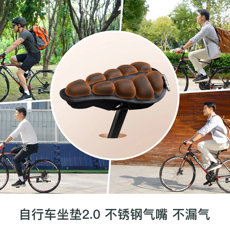 Foldable Inflatable Airbag Seat Cushion Cover, Portable Saddle, Cycling Accessories, Mountain Bike, New 5