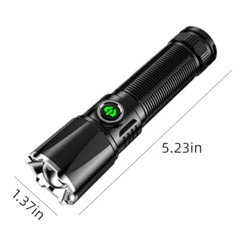 1 PCS LED Flashlight Zoomable Rechargeable Flashlight Powerful Handheld Flashlight With 4 Modes