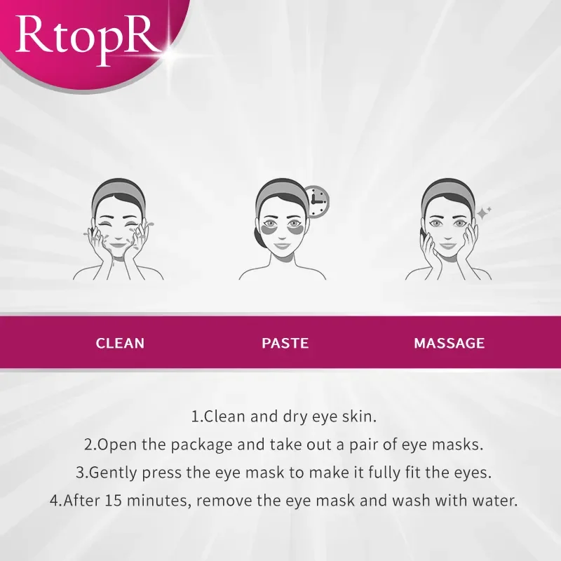 Vitamin C Hydrating Eye Mask Anti-Wrinkle Firming Lifting Fade Fine Lines Moisturizing Eye Patches Brighten Skin Care Products