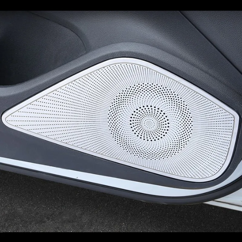 Car Styling Door Audio Speaker Horn Net Cover Trim 4pcs For Audi A3 8v 20142018 Stainless Steel