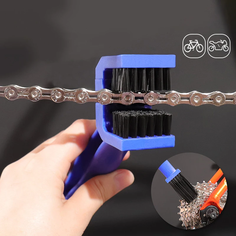 Motocicleta Chain Brush Cleaner, Plástico, Bicicleta, Moto, Clean Chain Cleaner, Outdoor Scrubber, Road Care Tools, Peças de Motocicleta