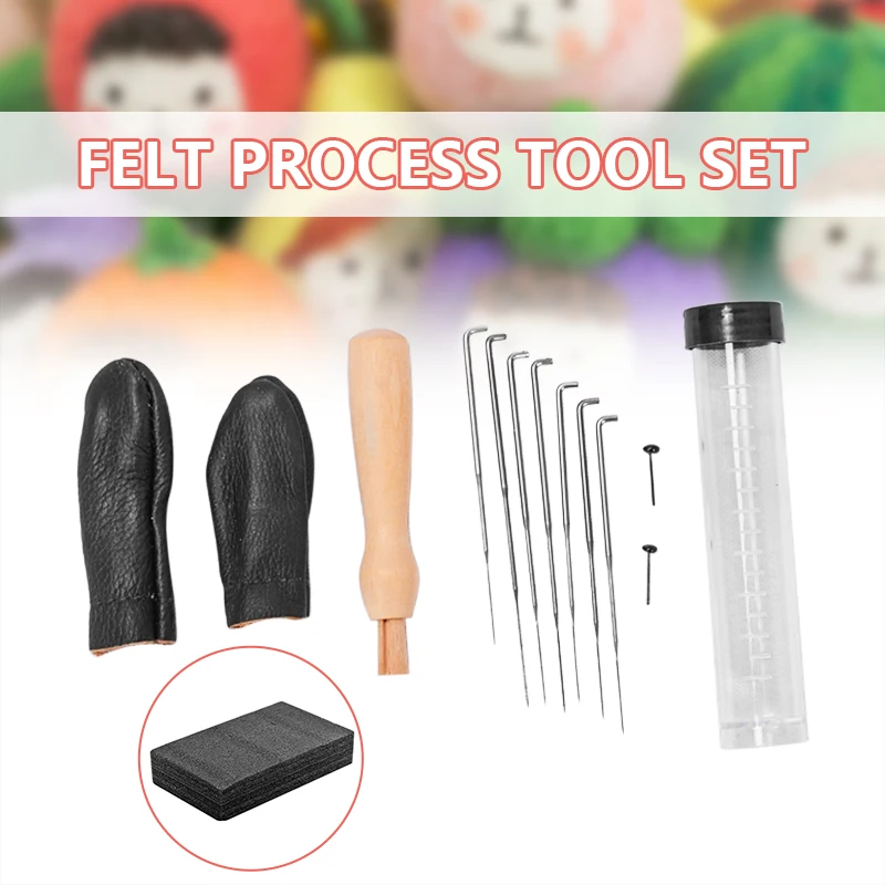 

14pcs Wool Felting Needles Set For Wool Felting Craftwork DIY Handicrafts Craft Tools With Solid Wood Handle Felting Tool