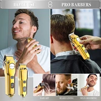 HATTEKER Professional Hair Clippers for Men, Cordless Metal Barber Clippers and Trimmers Set, Clippers for Hair Cutting Kit 2