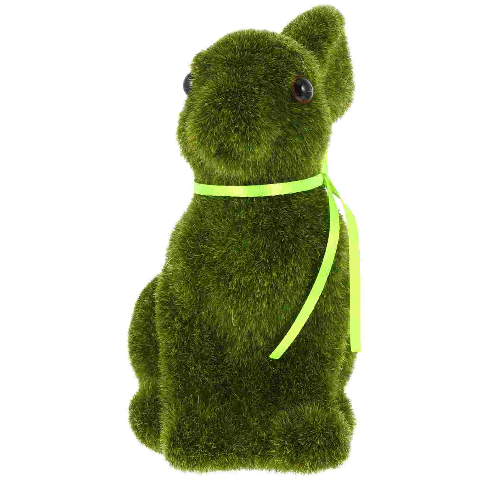 

Moss Bunny Decor Green Moss Bunny Figurines Tabletop Ornaments for Celebration or Childrens