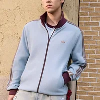 Adidas Originals Waffle Track Top Waffle Sports Early Spring Stand-Up Collar Zipper Stripesd Jacket Homme Kz2914 3