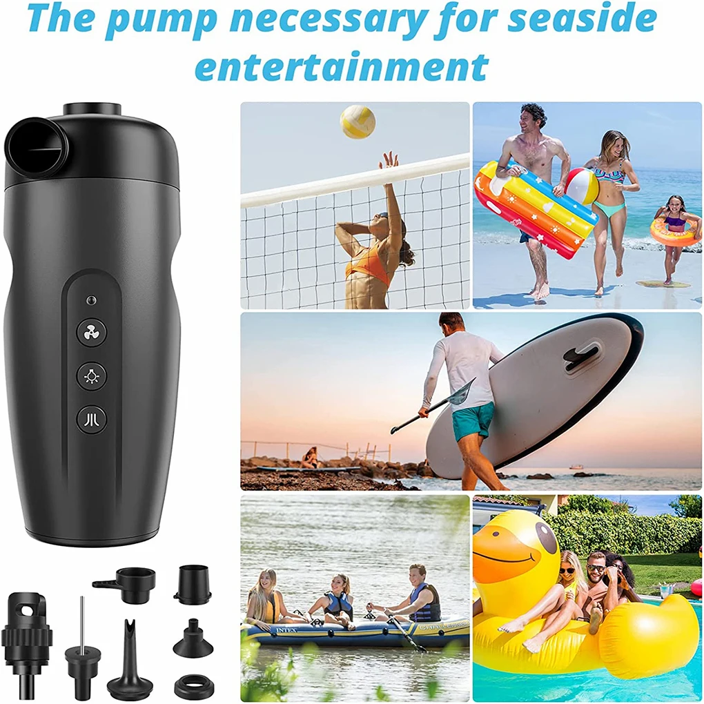 Mini Air Pump for Inflatables Portable Rechargeable Quickly Inflate Deflate for Pool Floats Electric Air Pump For Paddle Board