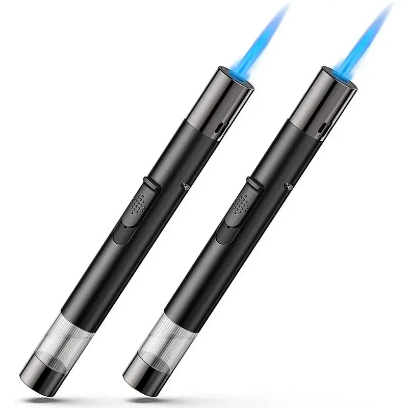Metal Welding Torch Cigar Igniter Kerosene Lighter BBQ Lighter Butane Gas Lighter Cigarette Lighter Outdoor Barbecue High Temperature Lighter Kitchen Straight Punsh Lighter Home Gadgets