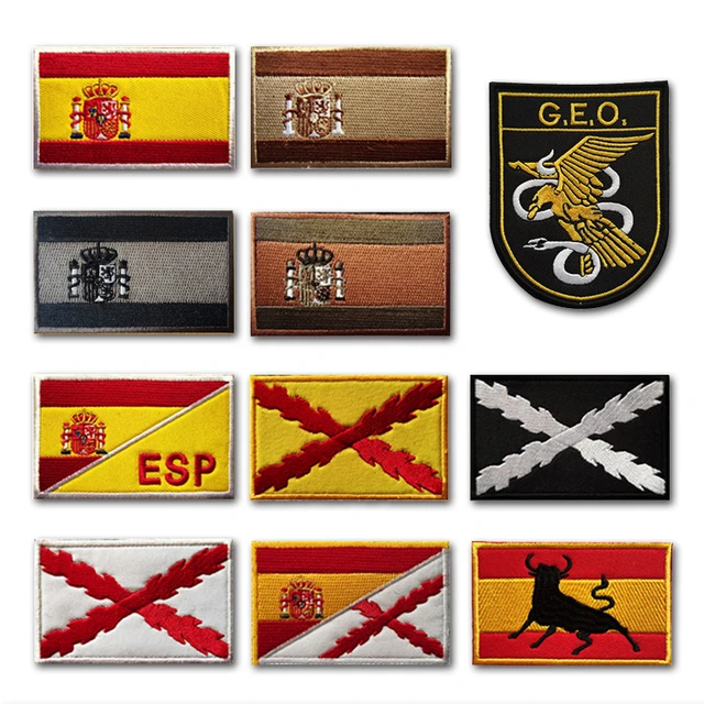 Bandera de España parche bordado insignia