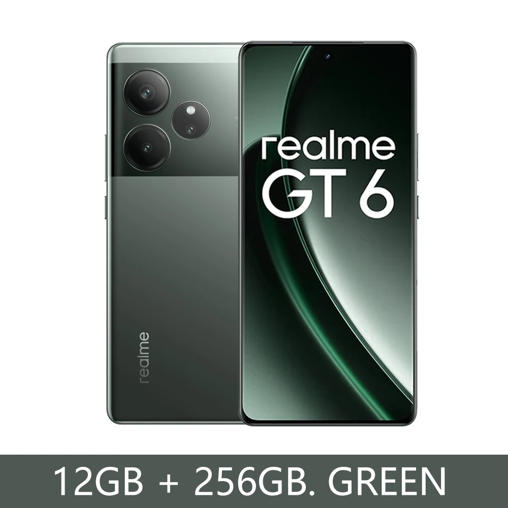 thumbnail image 1 of [Estreno mundial] Realme GT 6 5G Smartphone Procesador Snapdragon 8s Gen 3 Batería de 5500 mAh 120 W Pantalla de 6,78" 120 Hz 6000 nit NFC GT6, 1 of 5