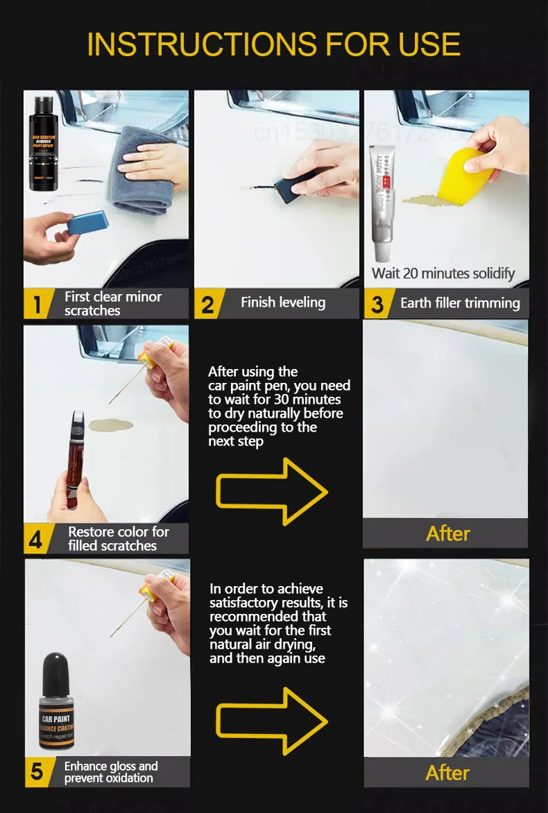 Car Scratch Remover Paint Care Tools Auto Swirl Remover Scratches Repair Polishing Auto Body Grinding Compound Anti Scratch Wax car scratch remover