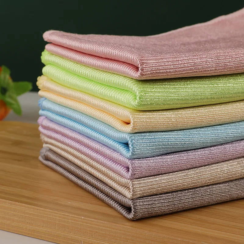 6/5/3PCS Set Microfiber Glass Polishing Cloth No Lint Bathroom Towel  Sanitary Towels No Traces Dishcloth Kitchen Household Items