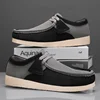 2025 Spring New Men's Shoes Thick Sole Canvas Face Fashionable Trendy Versatile Casual Shoes British Style Single Shoes