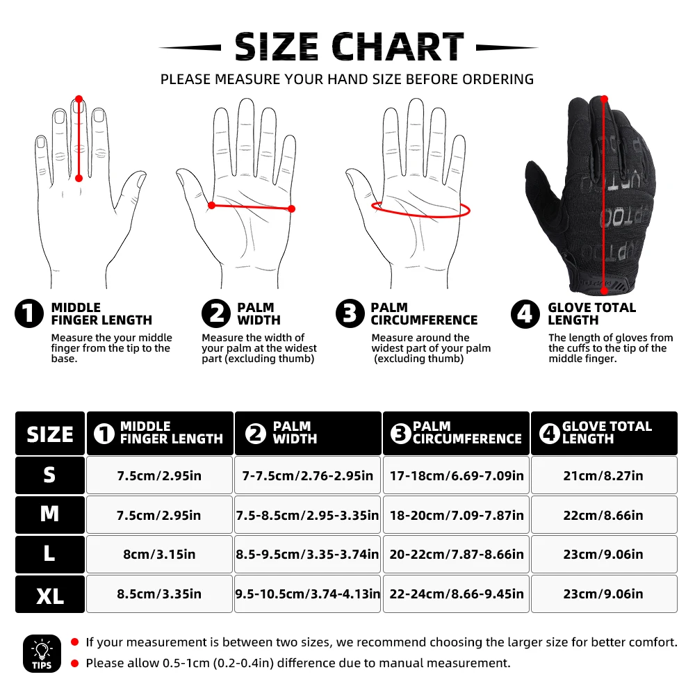 Enhanced Outdoor Full-Finger Tactical Touchscreen Gloves