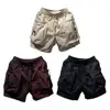 Summer Men Shorts Elastic Waist Adjustable Drawstring Cargo Shorts Thin Wide Leg High Street Hip Hop Style Short Pants 4
