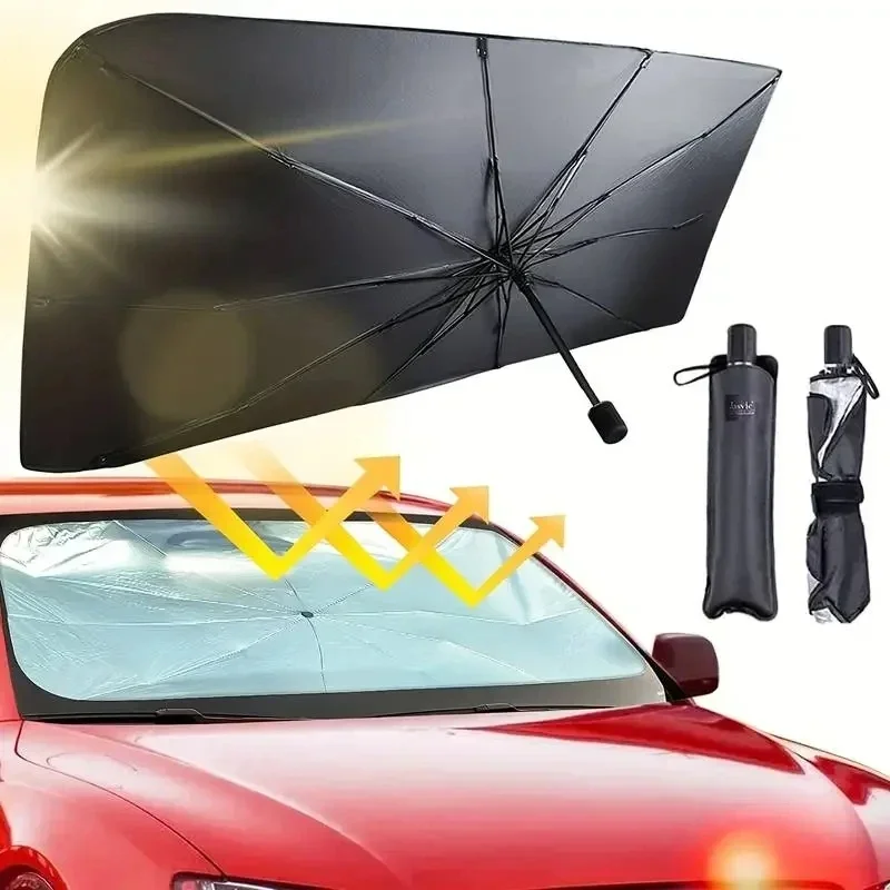 Ombrellone Parasole per Auto, Protezione Solare Estiva per Parabrezza Interno, Ombrellone Parasole per Auto - immagine 4