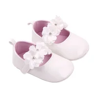 Baby Girls Cute Moccasinss Shoes Soft Sole Flower Decor PU Leather Flats Shoes First Walkers Non-Slip Summer Princess Shoes 5
