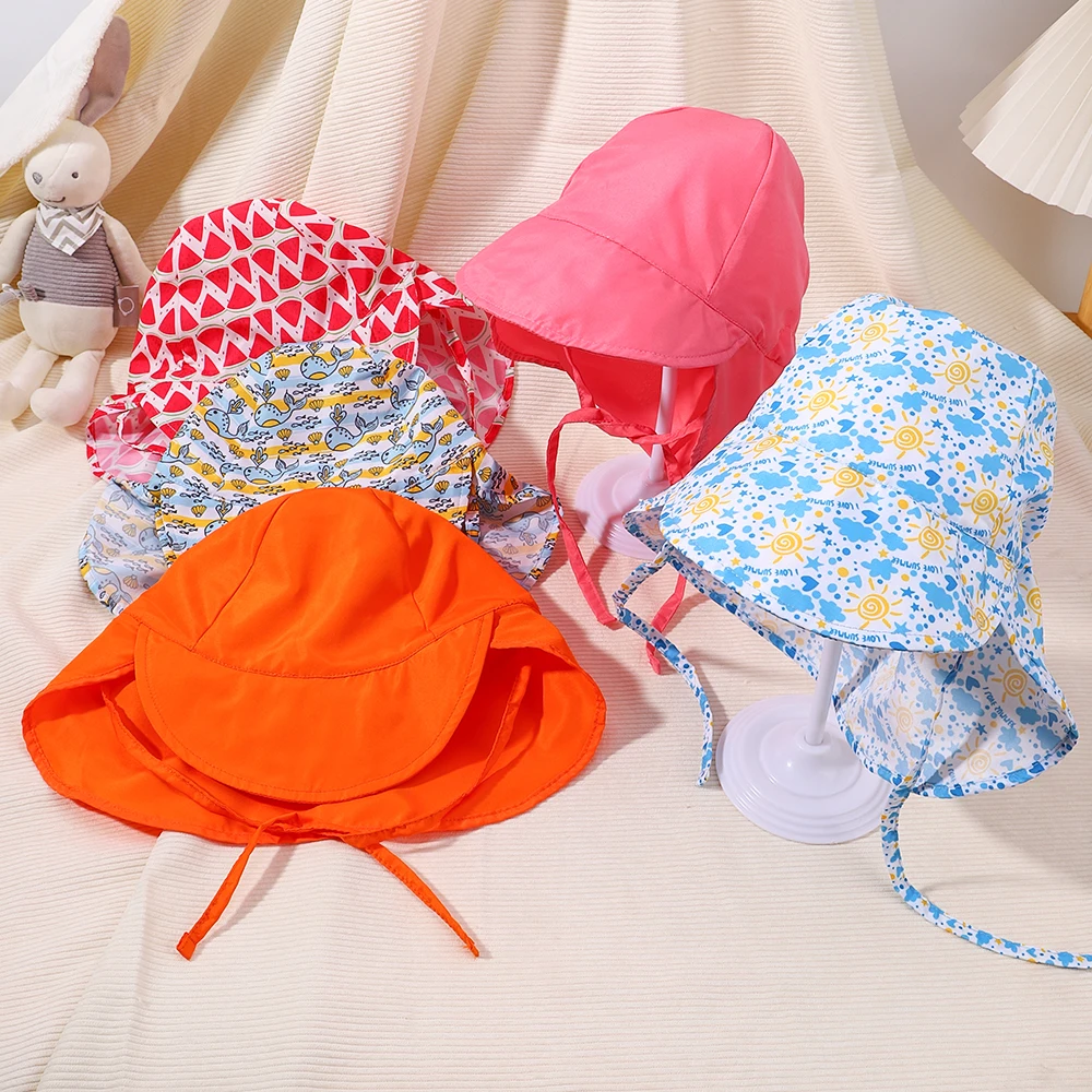 SPF 50+ Baby Sun Hat Adjustable Summer Baby Cap Boys Travel Beach