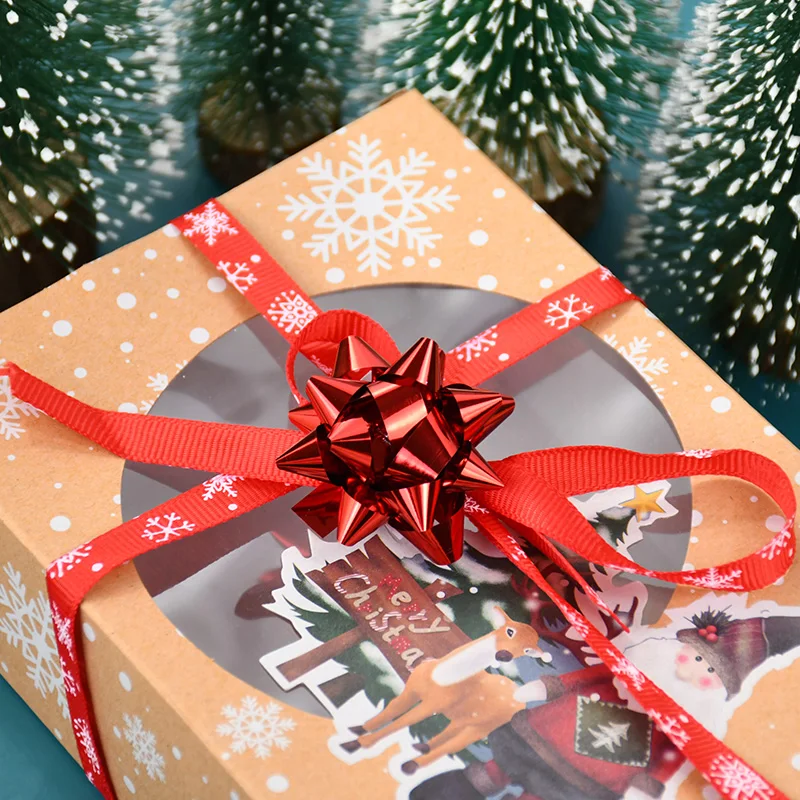 Description Picture 3 of item50pcs Gold Star Bows for Present Wrapping Multi Colors Christmas Ribbon Bows Birthday Party Wedding Holiday Decoration Supplies