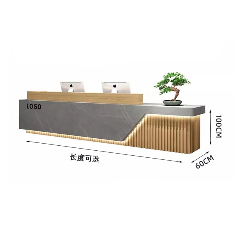 Clinic Luxury Reception Desk Beauty Salon Modern Simple Reception Desks Cashier Escritorio De Recepcion Commercial Furniture