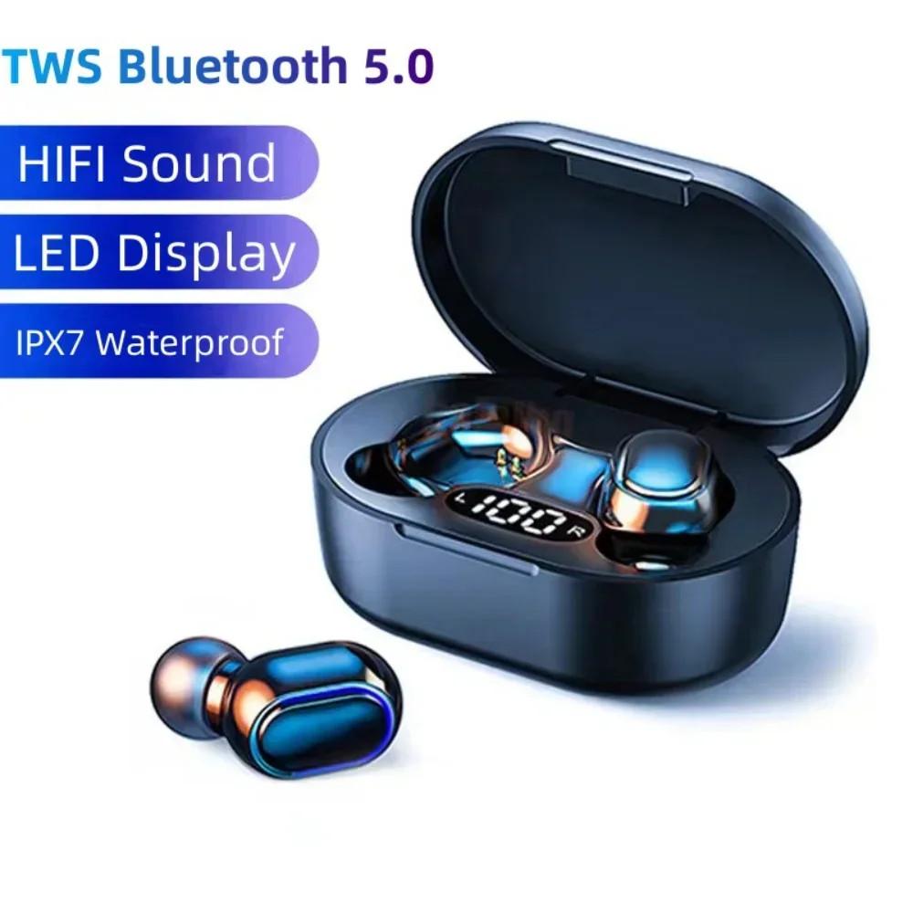 

E7S Tws Wireless Headphones 5.0 Bluetooth Earphones in-ear HIFI Lossless Sound Headsets Sport Mini Earbuds for Huawei Iphone