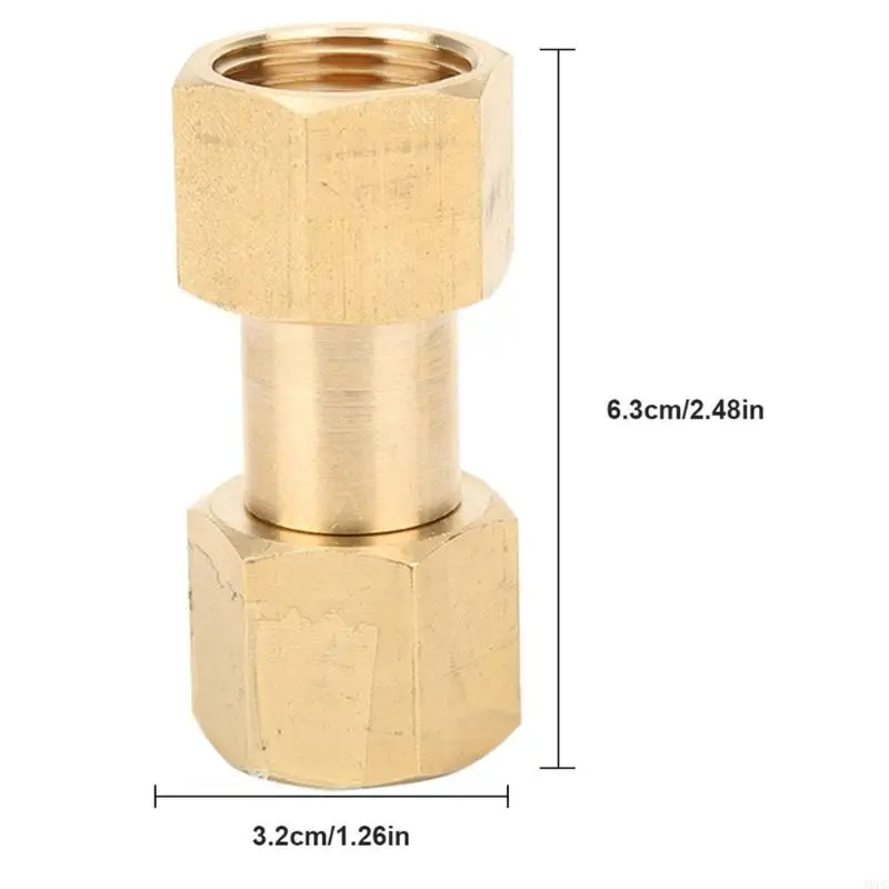 J6PC Corrosion Resistant Brass Bottle Valves CGA-320 To CGA-580 with Seal Washers Brass Valves Connector Cylinder Adaptor