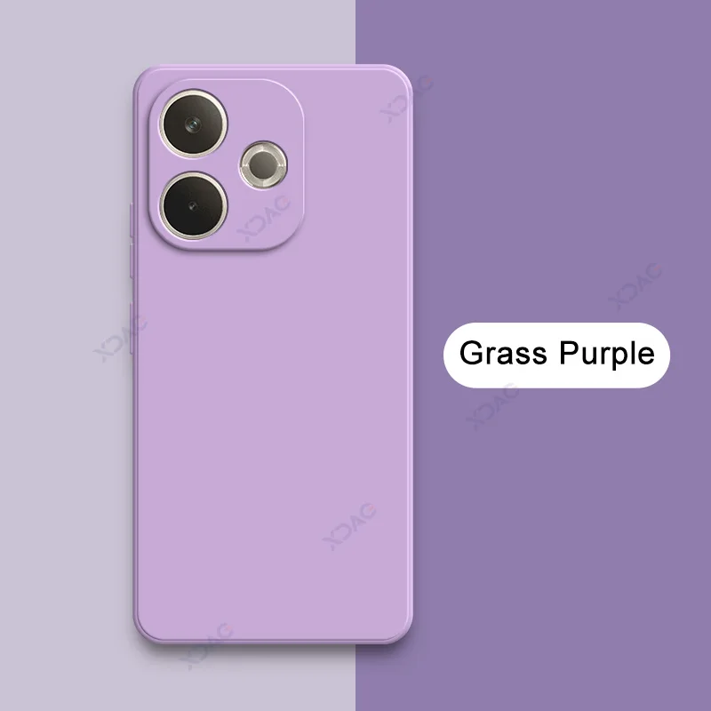 Premium Square Liquid Silicone Phone Case - Soft Protective Anti-Drop Shockproof Cover
