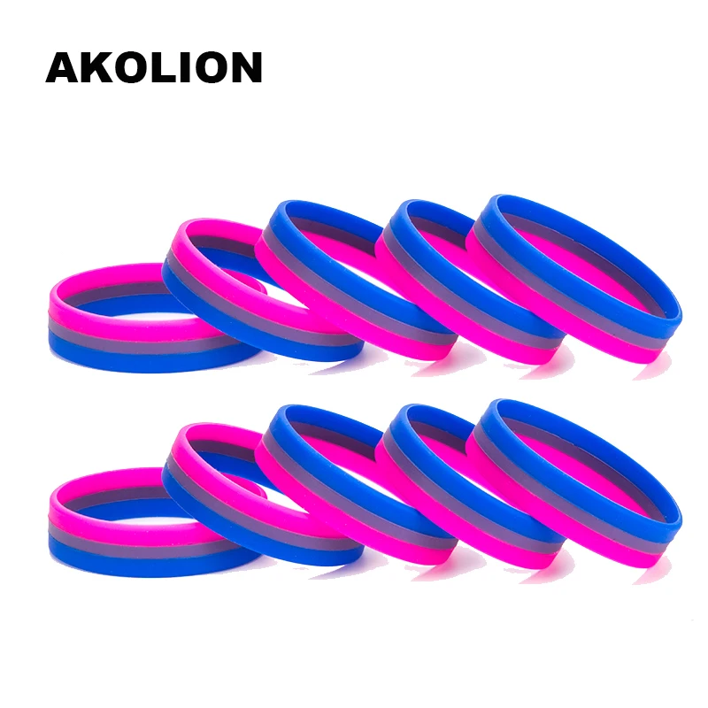 Gender Fluid Pride Silicone Rubber Bracelets Gay Lesbian Wristband Jewelry 1pcs bangle bracelet