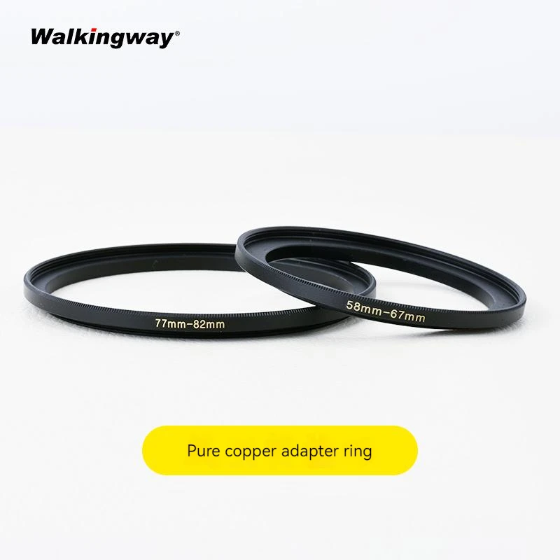 

Walking Way Brass Step Up Filter Adapter Ring Lens Adapter Ring 43 46 49 55 58 62 67 72 77-82 95mmcanon nikon sony fuji pentax