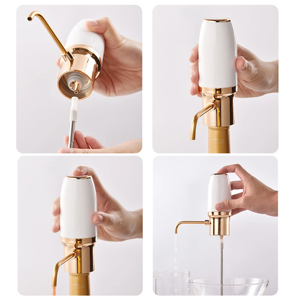 Ricarica Usb Decanter Elettrico Per Vino Portatile Smart Auto Pompa Per Vino Dispenser Per Versatore Strumenti Per Vino Aeratore Per Vino In Acciaio I