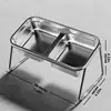 Elevated Cat Dog Bowl Stainless Steel Raised Cat Food Water Bowl Set With Anti Slip Stand For Indoor Cats Pets Feeding Supplies 6