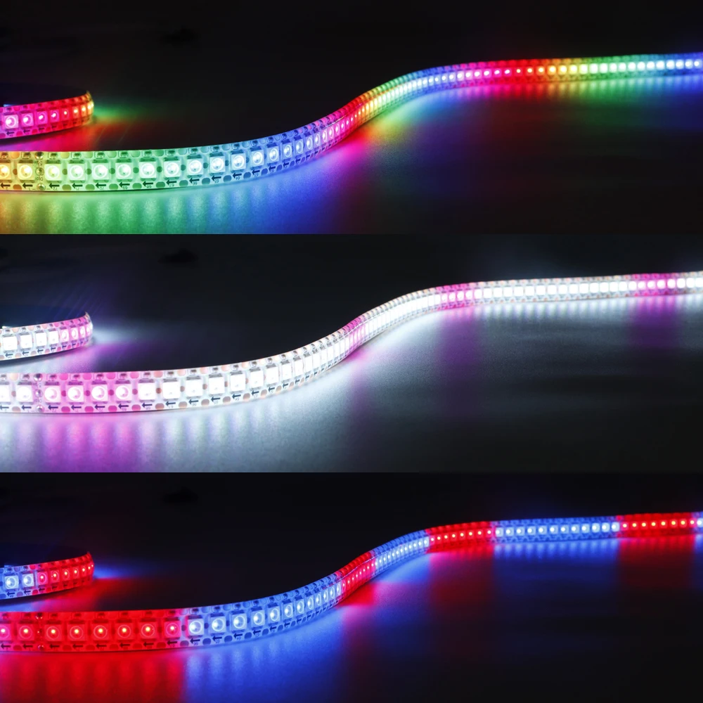 DC5V WS2812B Led Strip 74/96/144leds/m Individually Addressable Smart 5050RGB WS2812 Pixels Led Light IP30/65/67 Black/White PCB 6