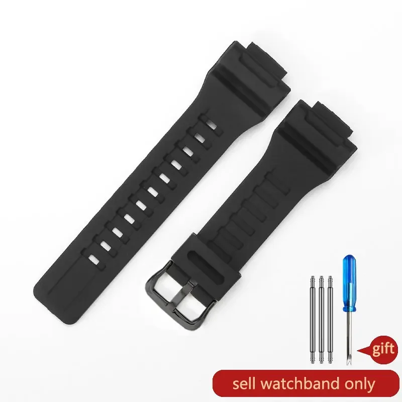Enhanced Silicone Resin Watch Strap, 18mm Wide - Comfortable Soft Black Band for Unisex Watches