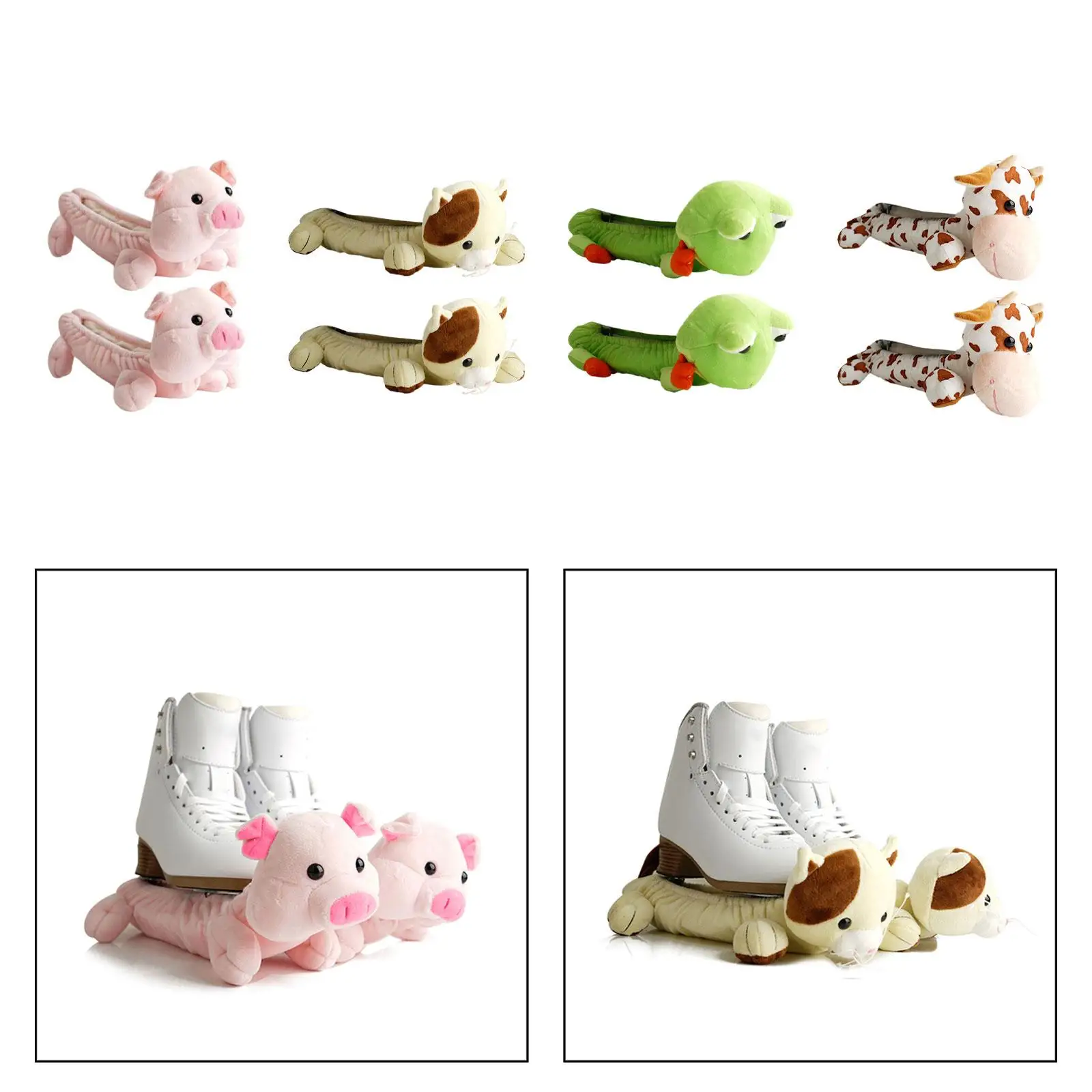 Ice Skate Blade Covers, Skating Cover, Soft Plush Animal Skate Blade Protector Covers for Hockey Skates/ Figure Skates