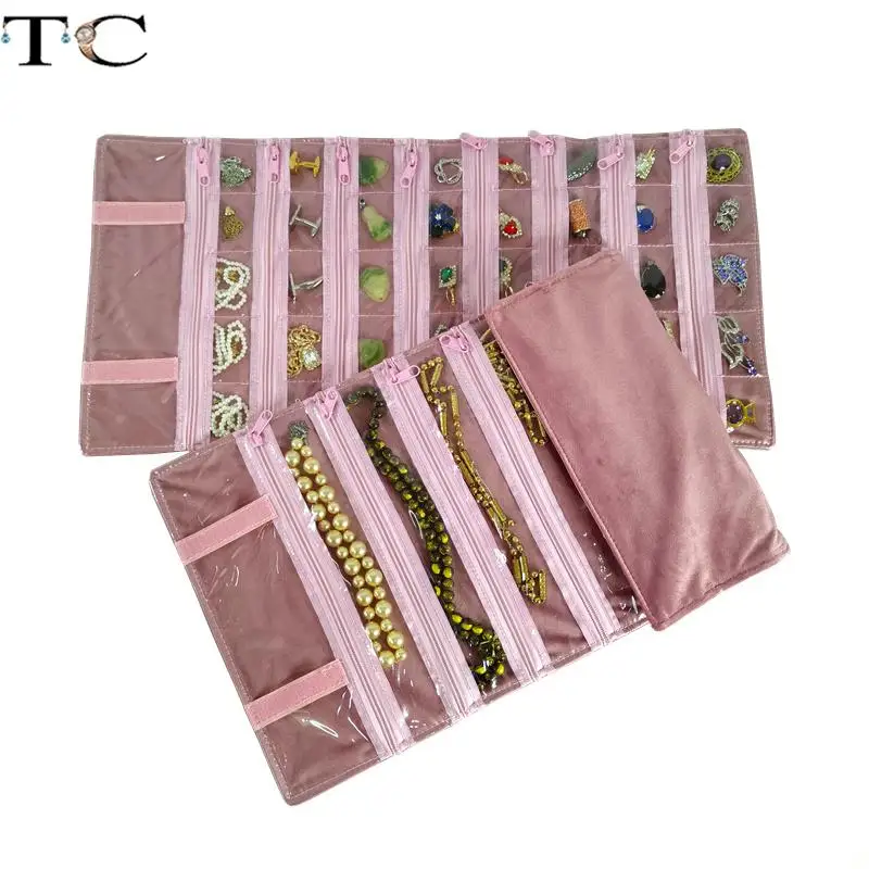 Dustproof and Oxidation Proof Transparent Pvc Check Jewelry Storage Bag Earrings Ring Brooch Watch Cufflinks Storage Bag