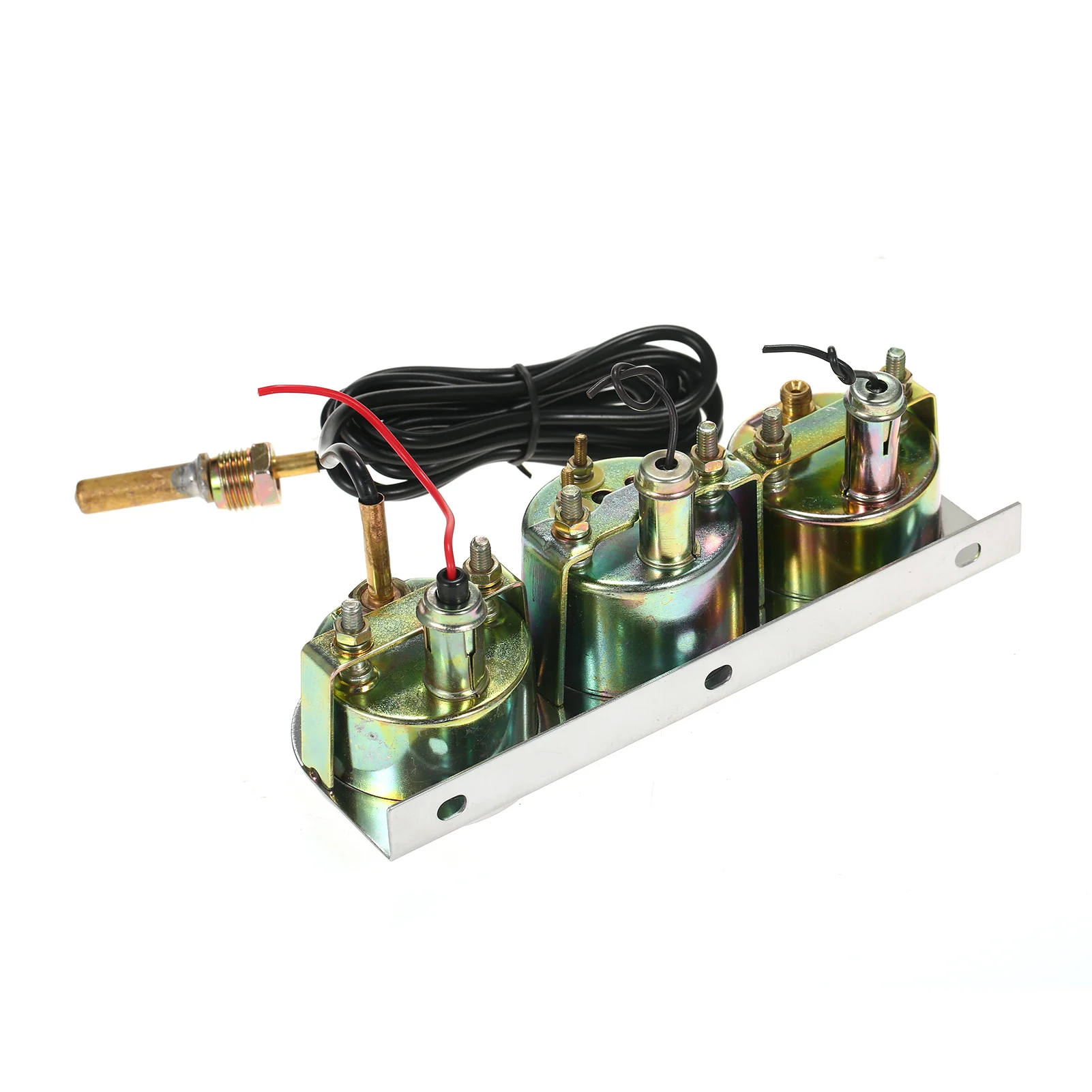 3 in 1 Car Meter Oil Pressure Fahrenheit Water Temperature Gauge Voltmeter 52mm Triple Gauge Kit