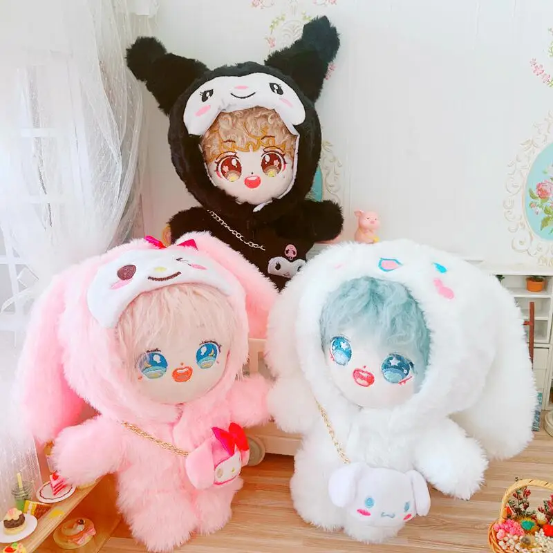 

White Dog Pink Rabbit Black Demon Bodysuit 20cm Set 20cm Idol Doll Clothes Children's Gift