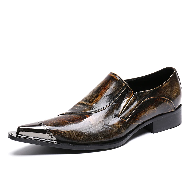 New Italian Style Pointed Toe Men Business Office Genuine Leather Shoes Plus Size Male Party Club Oxford Shoes Men Casual