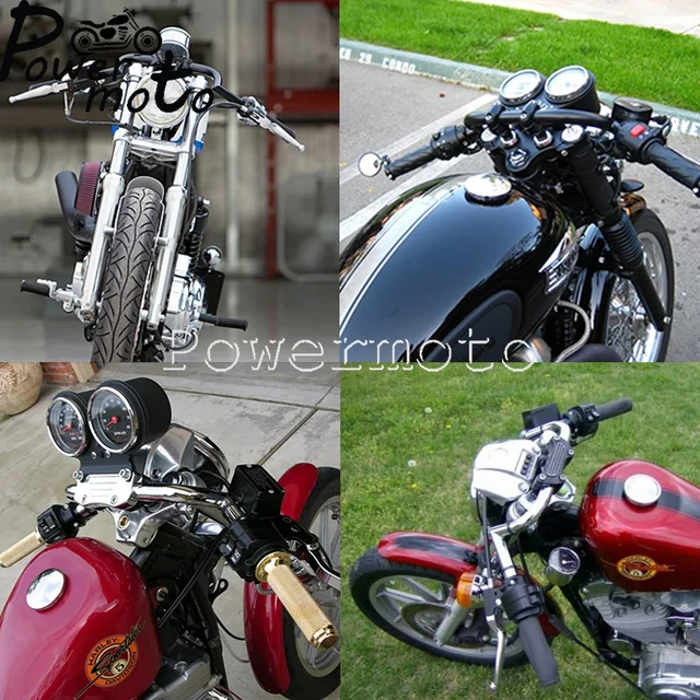 Guidon Clip-ons 51mm Pour Moto - Universel Harley, Honda, Suzuki, Yamaha, Kawasaki - Style Café Racer, Bobber