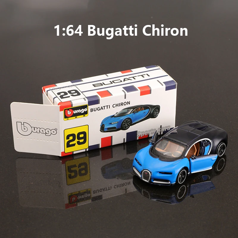 

Миниатюрная модель автомобиля Bugatti Chiron Bburago, литый под давлением автомобиль, копия коллекционной игрушки, подарок для мальчика, 1:64