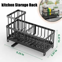 New Space Saving Kitchen Sink Rack Rustproof Self-Draining Sink Organizers Detachable with Dividers Sponge Holder Kitchen Use 1