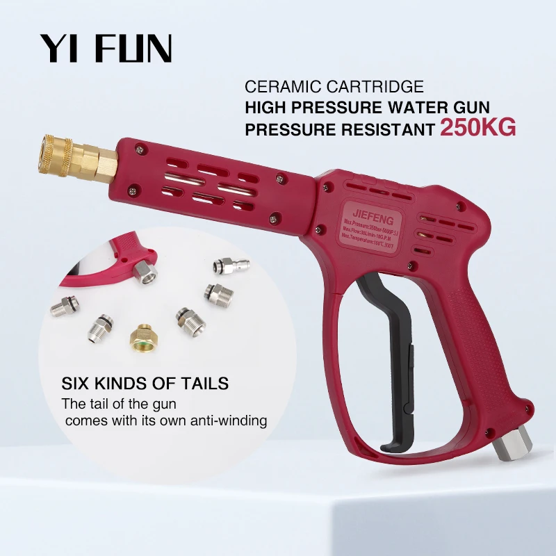 250bar Ceramic Valve High Pressure Washer Water Cleaning Spray Gun with Quick Connector For Karcher Lavor Nilfisk Bosch Yili | Автомобили