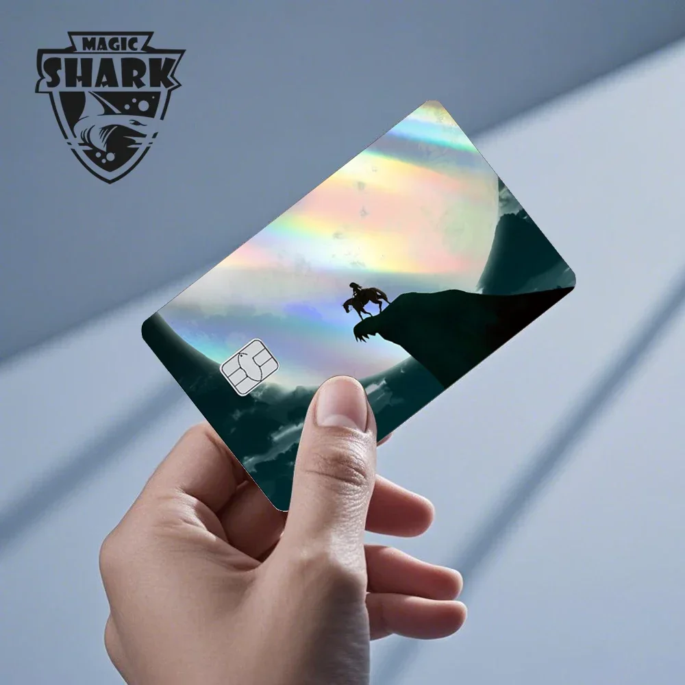 2025 New Cute Holographic Mouse Cat No Fade Laser Reflective Front Skin Cover Skin Sticker for Credit Card Debit Bank Card