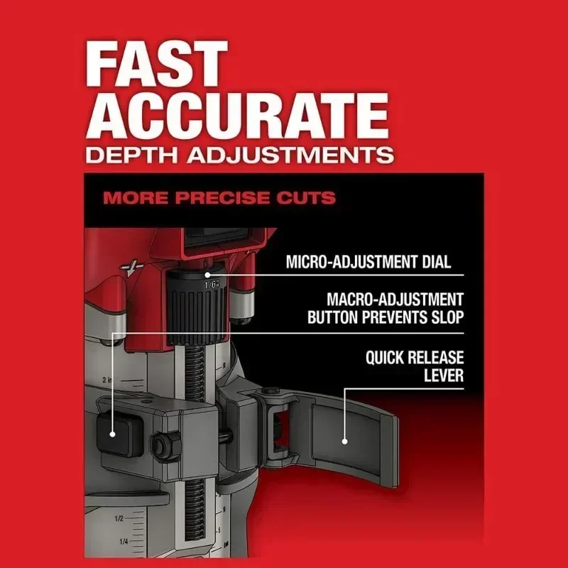 Milwaukee M18 FTR/2723 Electric Trimmer M18 FUEL&trade; Brushless Cordless Compact Router MILWAUKEE 18V Lithium Power Tools