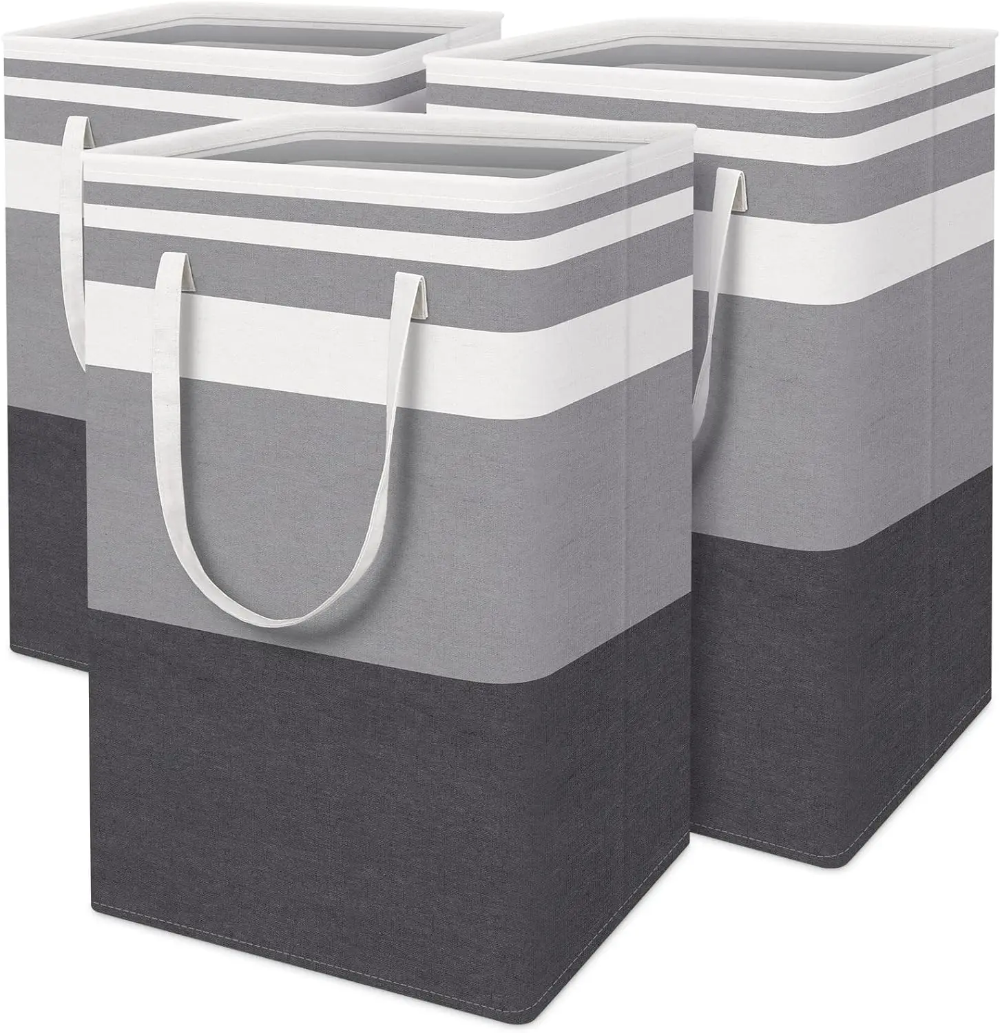 75L Large Laundry Basket 1-3 Pack Waterproof Collapsible Hamper with Easy Carry Handles for Family Dorm Bedroom Clothes Toys 1