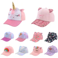 New Sequin Cat Children Baseball Cap Kids Girls Sun Hat Cotton Adjustable Boys Girls Visor Hat Child Sport Baseball Cap 2